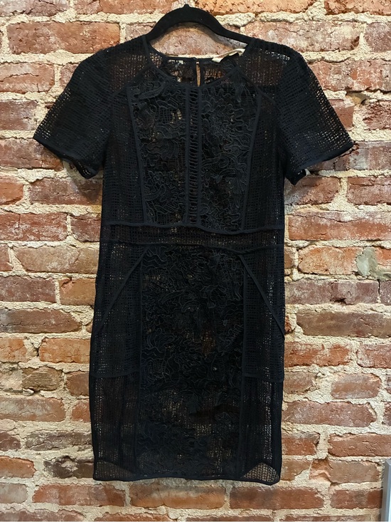 Rebecca Taylor Dresses & Skirts - Rebecca Taylor Black Lace & Crochet Mini Dress